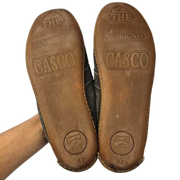 Camper Mens Casco Suede Moccasins Size 42 US 9 Gray Rubber Sole - Picture 5 of 12